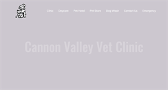 Desktop Screenshot of cannonvalleyvet.com